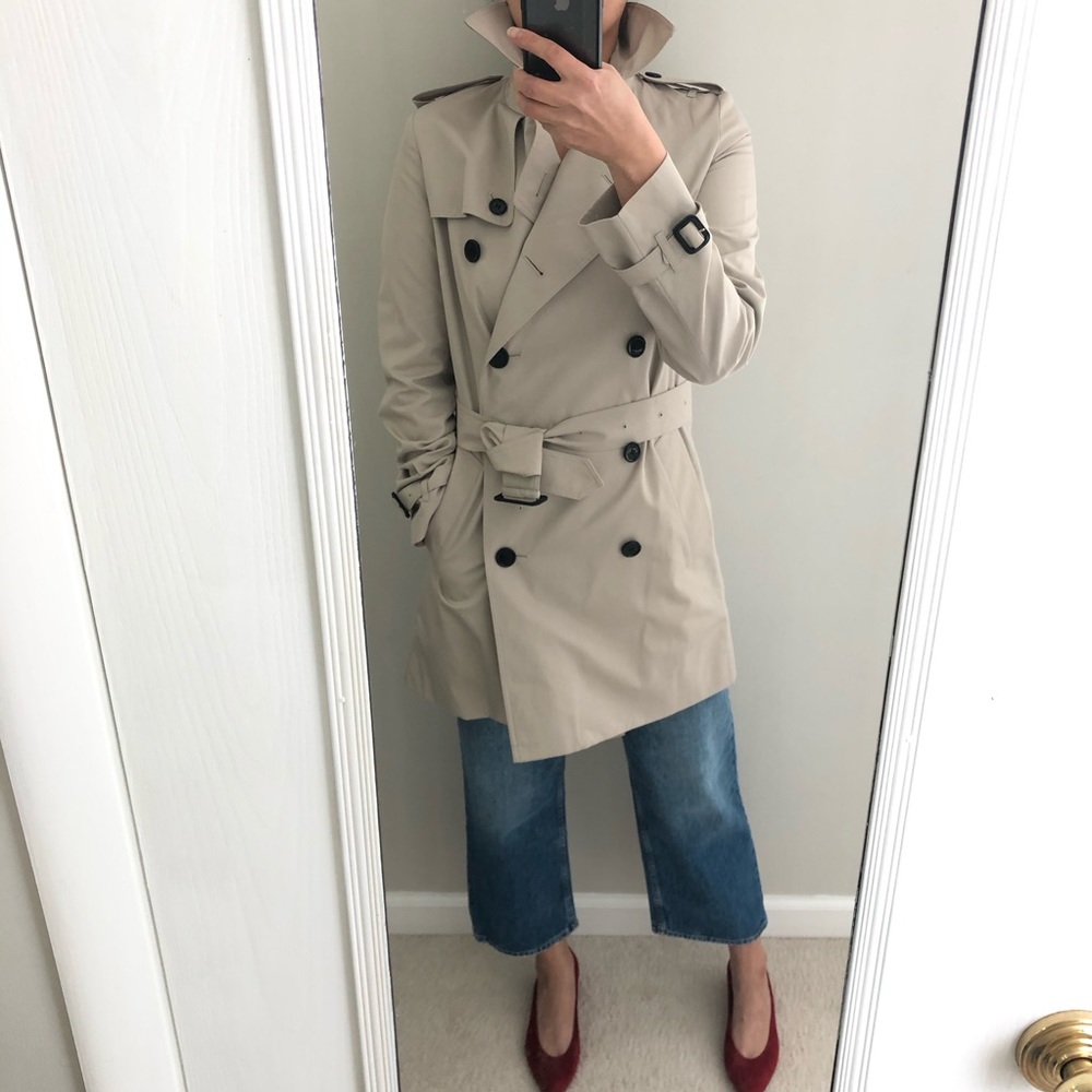 Auth Burberry Kensington style trench coat